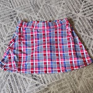 Talbots Red and White Mini Skater Skort